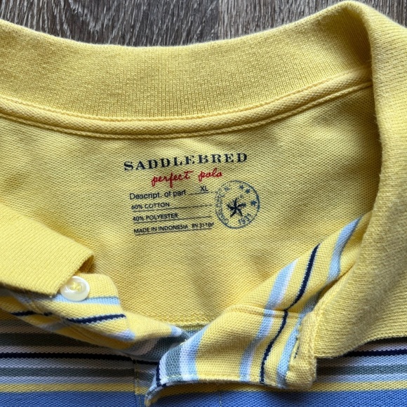 Lot of 5 Men's polo collared s/s shirts, XL / 4 Saddlebred and 1 Chaps - Picture 5 of 11